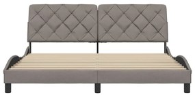 vidaXL Σκελετός Κρεβατιού Χωρίς Στρώμα Taupe 180x200 εκ. Υφασμάτινο