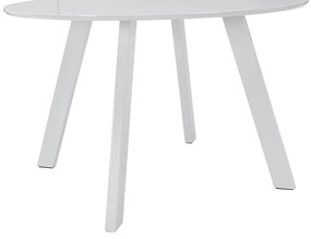 Τραπέζι Riverton 495, Άσπρο, 76cm, Ινοσανίδες μέσης πυκνότητας, Μέταλλο