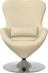 vidaXL Κάθισμα-αυγό Κρεμ 63 x 73 x 90 εκ ύφασμα