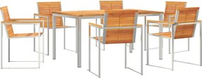 vidaXL Σέτ φαγητού για κήπο 7 pcs