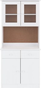 vidaXL Ντουλάπι ALTA Λευκό 77 x 35 x 165 εκ. από Μασίφ Ξύλο Πεύκου
