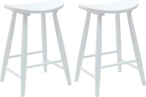 vidaXL Καρέκλες φαγητού 2 pcs Λευκό 46 x 37 x 63 εκ