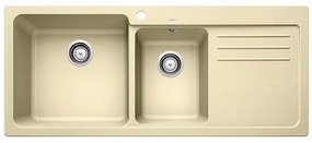 Blanco Naya 8 S Champagne SILGRANIT™ PuraDur™ Γρανιτένιος Νεροχύτης Ένθετος με 2 Γούρνες και Ποδιά 116x50cm