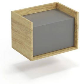 MOBIUS low cabinet 1D color: hikora oak/grey DIOMMI V-PL-MOBIUS-SZAFKA NISKA_1D-SZARY DIOMMI-60-22416