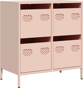 vidaXL Ντουλάπι Ροζ 68x39x73,5 εκ. από Χάλυβα Ψυχρής Έλασης