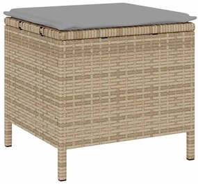 vidaXL Σέτ φαγητού για κήπο Μπεζ συνθετικό ρατάν