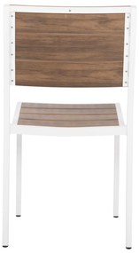Καρέκλα SAGA C6063.01 Αλουμινίου Λευκή με Polywood 46x52x86Υεκ. 46x52x86 εκ.