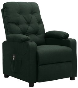 vidaXL Πολυθρόνα Ανακλινόμενη Ηλεκτρική Πράσινο Υφασμάτινη
