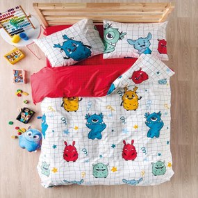 Σεντόνια Παιδικά Mostro (Σετ 3τμχ) Blue Kentia Μονό 160x270cm 100% Cotton