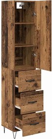 vidaXL Highboard Παλιό Ξύλο 34,5 x 34 x 90 εκ. Επεξεργασμένο Ξύλο