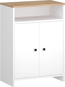 Παπουτσοθήκη - Ντουλάπι Efsun Megapap χρώμα λευκό - sapphire oak 62x35x86εκ.