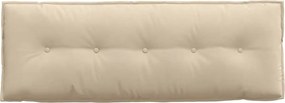 vidaXL Μαξιλάρι Πλάτης Κρεμ 140 x 50 cm Ύφασμα Μικροΐνας