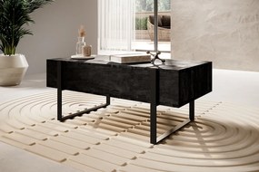 Τραπεζάκι Σαλονιού Vera 120x48x60cm Ανθρακί + Μαύρα Πόδια με 2 συρτάρια - BOG4589