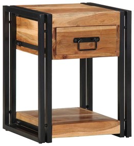 Κομοδίνο 2 pcs Καφέ 40 x 35 x 50 εκ. Μασίφ ξύλο ακακίας