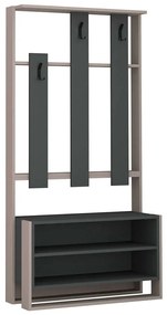 Έπιπλο Εισόδου Chester 855DTE4017 90x36x180cm Light Mocha-Anthracite Particle Board, Melamine