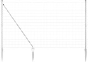 vidaXL Euro Fence με 7 Σημαδεμένα Πόδια 1.5x10 μ Γαλβανισμένο Ατσάλι