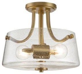 Πλαφονιέρα Φωτιστικό Οροφής 2xE27 Hollister Elstead Lighting QZ-HOLLISTER-SF-BB Ορείχαλκος