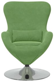 vidaXL Κάθισμα-αυγό Ανοιχτό Πράσινο Βελούδο