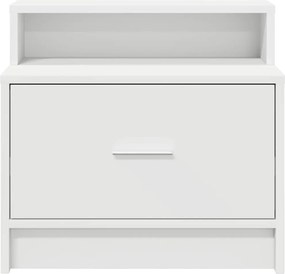 vidaXL Κομοδίνα με συρτάρι 2 τεμάχια Λευκό 51x31x47 cm