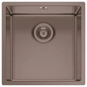 Pyramis Astris Colora Inox Copper Υποκαθήμενος Νεροχύτης 40x40cm