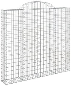 vidaXL Συρματοκιβώτια Τοξωτά 6 τεμ. 200x30x180/200 εκ. Γαλβαν. Ατσάλι