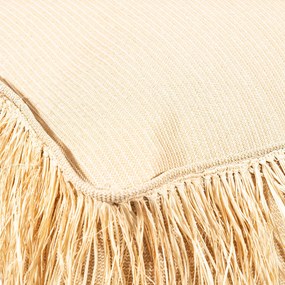 Outdoor Pouf MX HOME Tahiti Coussin de sol M raphia frange-00N3