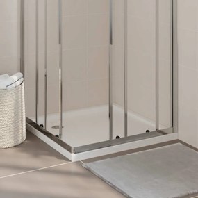 vidaXL Βάση Ντουζιέρας Τετράγωνη Λευκή 80 x 80 εκ. από ABS