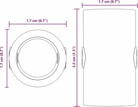 vidaXL Σταματητές Ποδοσφαιρικής Τράπεζας 10 pcs Μαύρο PP