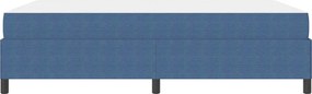 vidaXL Σκελετός Κρεβατιού με στρώμα Μπλε 140 x 200 cm ύφασμα