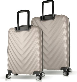 Stewehome Σετ βαλίτσες από ABS μεσαίου και μεγάλου μεγέθους Μπεζ 67x45x27 cm
