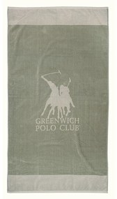 Πετσέτα Θαλάσσης 3888 Grey-Ecru Greenwich Polo Club Beach 90x170cm 100% Cotton