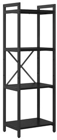 vidaXL Βιβλιοθήκη Μαύρη δρυς 40 x 30 x 118 εκ Επεξεργασμένο ξύλο