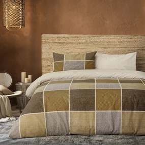 Παπλωματοθήκη Μονή (Σετ 165x245) 2 Όψεων Kocoon Rusty Beige Gold