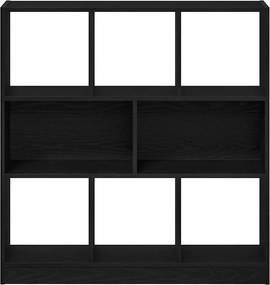 vidaXL Ντουλάπι βιβλίων Μαύρη βελανιδιά 97,5x29,5x100 cm