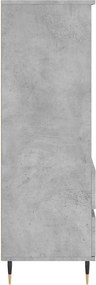 vidaXL Ντουλάπι Γκρι Σκυρ. 40x36x110 εκ. από Επεξεργασμένο Ξύλο