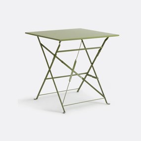 Πτυσσόμενο μεταλλικό τετράγωνο τραπέζι OZEVAN
