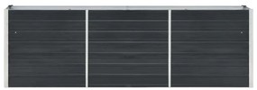 vidaXL Ζαρντινιέρα Υπερυψωμένη Ανθρακί 240x40x77 εκ. Γαλβαν. Χάλυβας