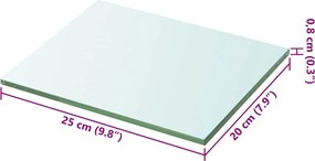 vidaXL Ράφια Πάνελ 2 τεμ. Διάφανα 20 x 25 εκ. Γυάλινα