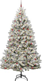 vidaXL Τεχνητό Χριστουγεννιάτικο Δέντρο Πράσινο και Λευκό 300 cm