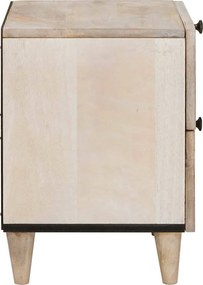 vidaXL Κομοδίνο Λευκό 40 x 33 x 46 εκ. Επεξεργασμένο Ξύλο