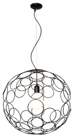 Φωτιστικό Οροφής Κρεμαστό Aline HL-3589-M 77-4083 60x120cm E27 60W Black Homelighting Metal