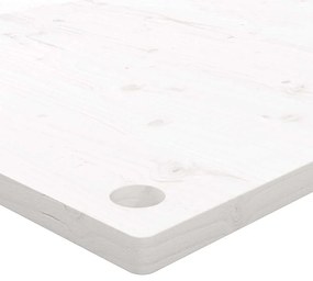 vidaXL Επιφάνεια Γραφείου Λευκή 100x60x2,5 εκ. από Μασίφ Ξύλο Πεύκου