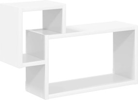 vidaXL Ράφι Τοίχου Επιτοίχιο Λευκό 55 x 15 x 35 εκ. Επεξεργασμένο Ξύλο