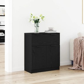 vidaXL Μαύρο Οξιά Κονσόλα 60x30x70 εκ Επεξεργασμένο Ξύλο