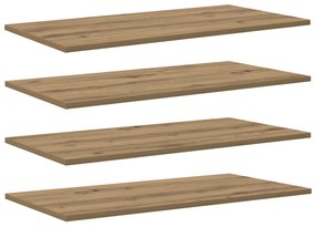 vidaXL Δίσκος Βιβλιοθήκης 4 pcs Καφέ 100 x 40 x 1.5 εκ. Μοριοσανίδα