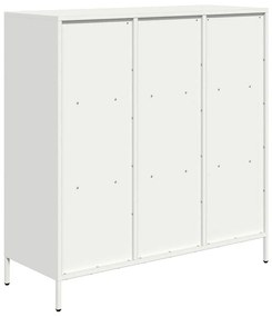 vidaXL Ντουλάπι Λευκό 101,5x39x103,5 εκ. από Χάλυβα