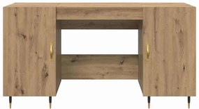 vidaXL Γραφείο artisan δρυς 140 x 50 x 75 εκ. Επεξεργασμένο ξύλο