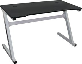 GAMING Γραφείο 120x60cm τ.Carbon Μέταλλο Βαφή Άσπρο   1τμχ