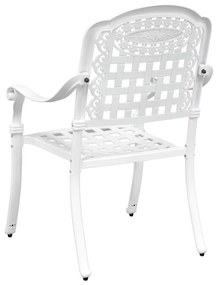 vidaXL Καρέκλα Κήπου 2 pcs Λευκό 55 x 56.5 x 91εκ Αλουμίνιο