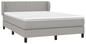 ΚΡΕΒΑΤΙ BOXSPRING ΜΕ ΣΤΡΩΜΑ ΑΝΟΙΧΤΟ ΓΚΡΙ 140X190 ΕΚ. ΥΦΑΣΜΑΤΙΝΟ 3126077